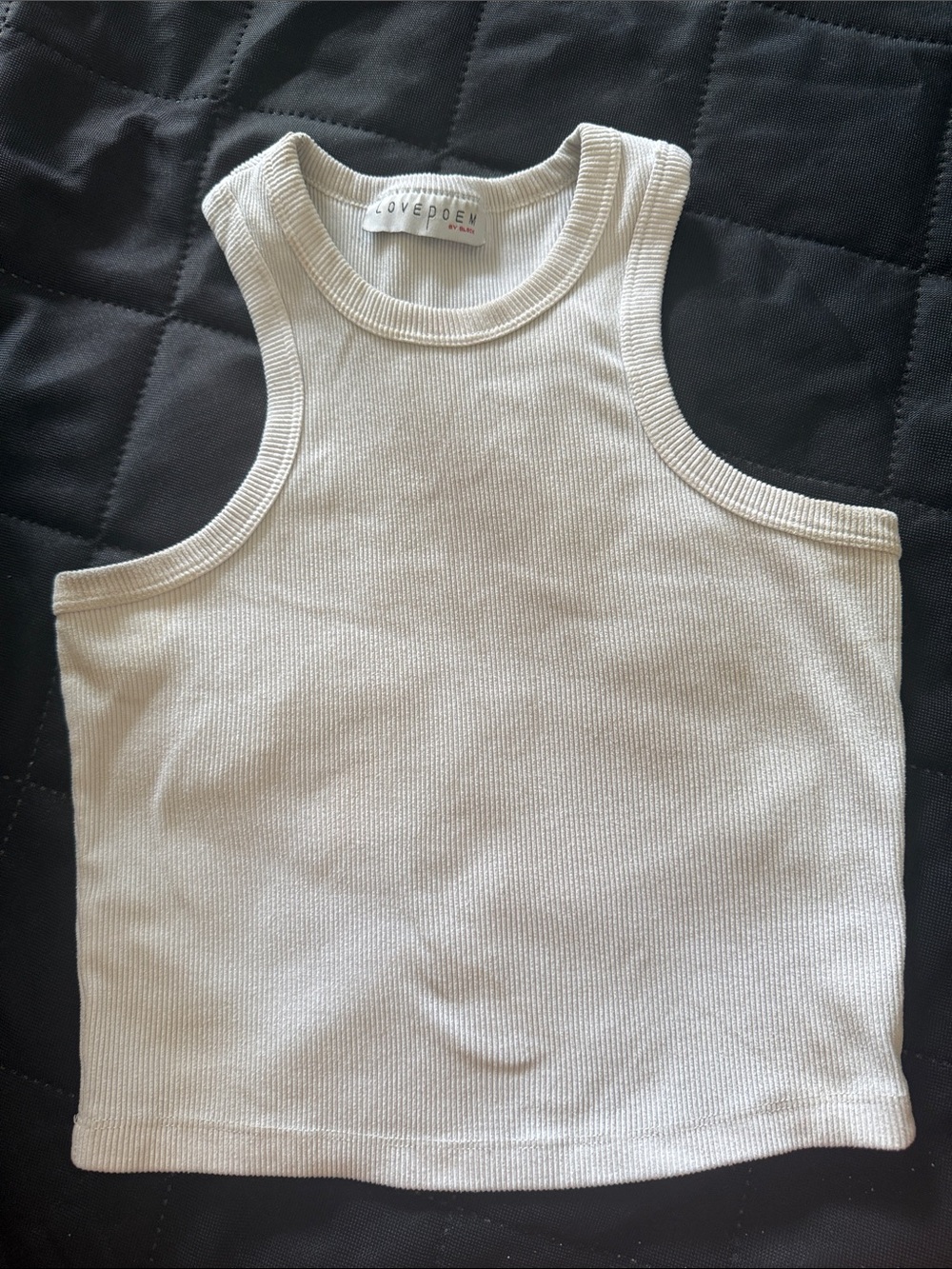 Kids Cream Rib Tank Top